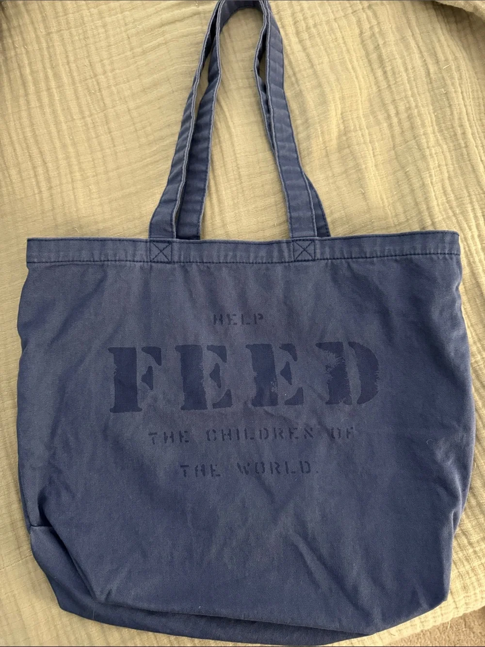 FEED Navy Canvas 10 Tote Bag